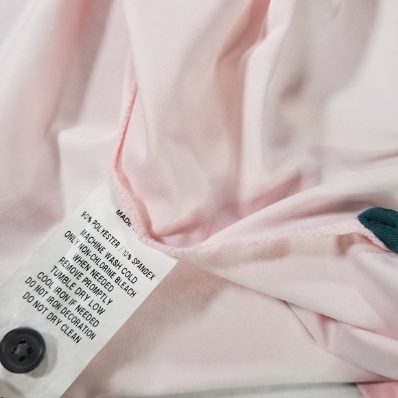 Greyson Golf Polo Performance Size Large All Over Print Pink Animal The Bridges - Picture 6 of 9